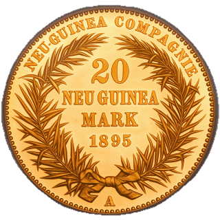 German New Guinea German New Guinea 20 mark, 1895 coin 2
