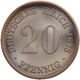 Germany Germany 20 pfennig, 1873-1877 coin 2