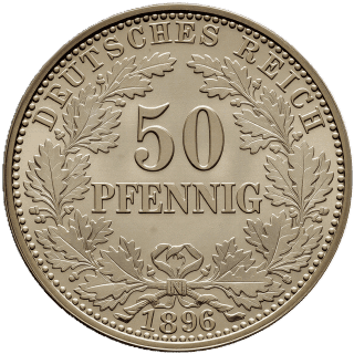 Germany Germany 50 pfennig, 1896-1903 coin 2