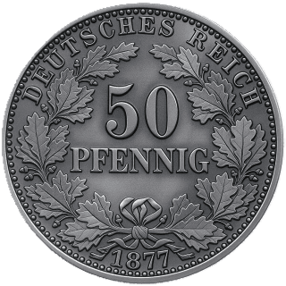 Germany Germany 50 pfennig, 1877-1878 coin 2