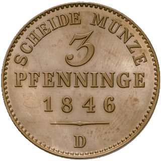 Prussia Prussia 3 pfennig, 1846-1856 coin 2