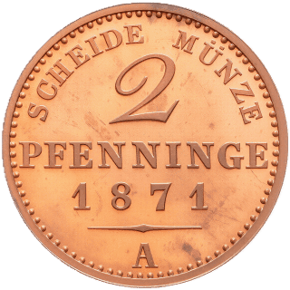 Prussia Prussia 2 pfennig, 1861-1873 coin 2
