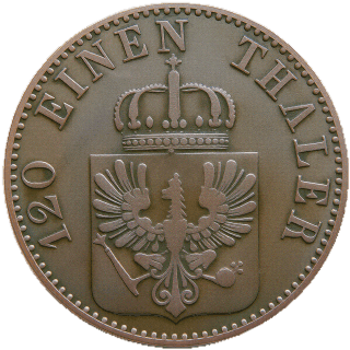 Prussia Prussia 3 pfennig, 1857-1860 coin 1
