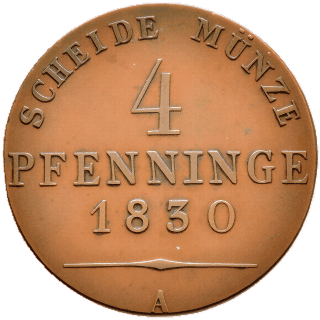 Prussia Prussia 4 pfennig, 1821-1840 coin 2