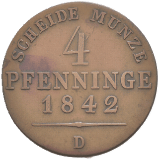 Prussia Prussia 4 pfennig, 1841-1842 coin 2