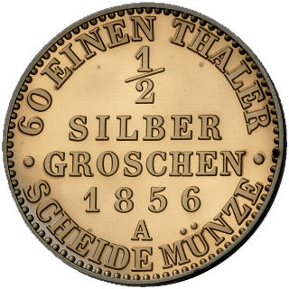 Prussia Prussia ½ silbergroschen, 1853-1860 coin 2