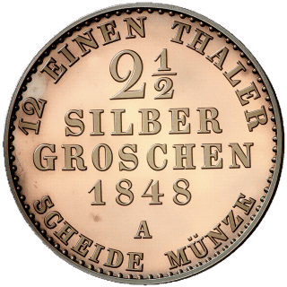 Prussia Prussia 2½ silbergroschen, 1842-1852 coin 2