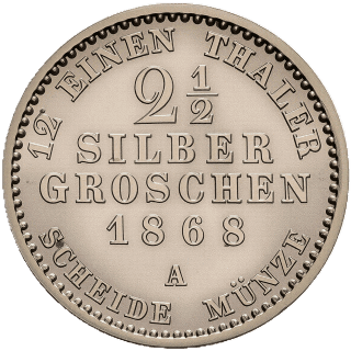 Prussia Prussia 2½ silbergroschen, 1861-1873 coin 2