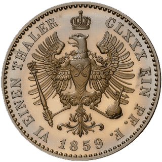 Prussia Prussia ⅙ thaler, 1858-1860 coin 2