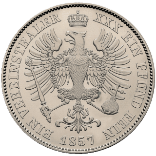 Prussia Prussia 1 vereinsthaler, 1857-1861 coin 2