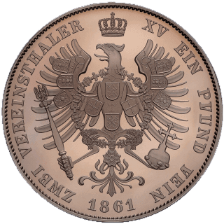 Prussia Prussia 2 vereinsthaler, 1861-1863 coin 2