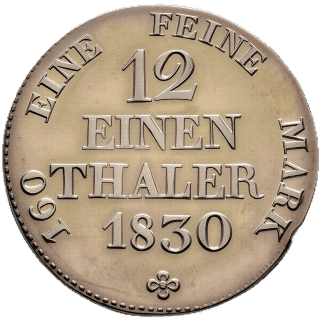 Saxony Saxony ¹⁄₁₂ thaler, 1829-1832 coin 2