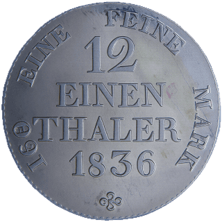 Saxony Saxony ¹⁄₁₂ thaler, 1836 coin 2