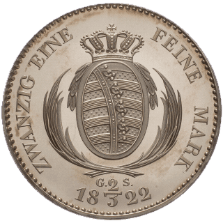 Saxony Saxony ⅔ thaler, 1822 coin 2