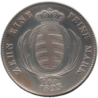 Saxony Saxony 1 thaler, 1822-1823 coin 2
