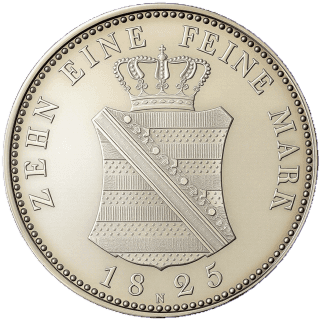 Saxony Saxony 1 thaler, 1824-1827 coin 2