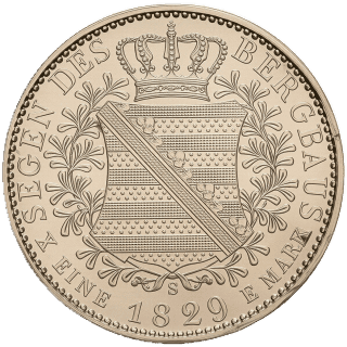 Saxony Saxony 1 thaler, 1829-1836 coin 2