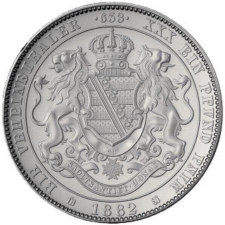 Saxony Saxony 1 vereinsthaler, 1861-1871 coin 2