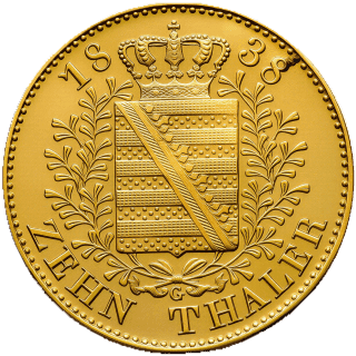 Saxony Saxony 10 thaler, 1836-1839 coin 2