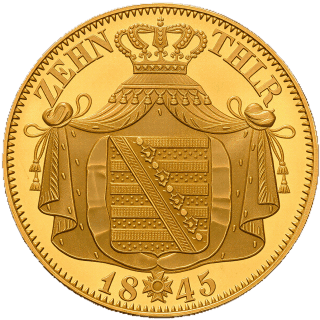 Saxony Saxony 10 thaler, 1839-1854 coin 2
