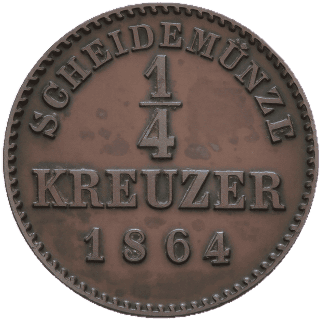 Württemberg Württemberg ¼ kreuzer, 1858-1864 coin 2