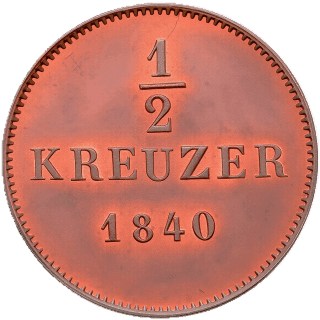 Württemberg Württemberg ½ kreuzer, 1840-1856 coin 2