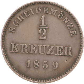 Württemberg Württemberg ½ kreuzer, 1858-1864 coin 2
