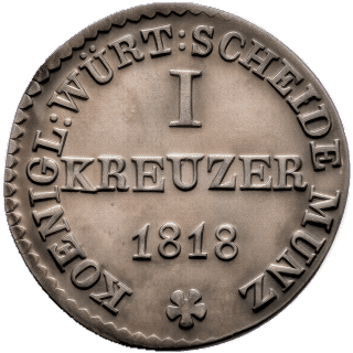 Württemberg Württemberg 1 kreuzer, 1818 coin 2