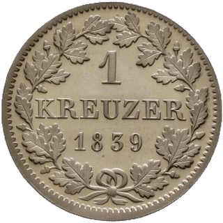 Württemberg Württemberg 1 kreuzer, 1839-1842 coin 2